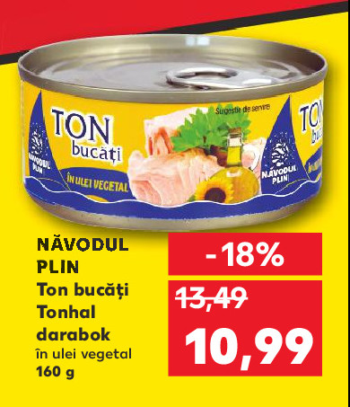 Ton bucati in ulei vegetal de Navodul Plin