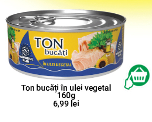 Ton bucati in ulei vegetal de Navodul Plin